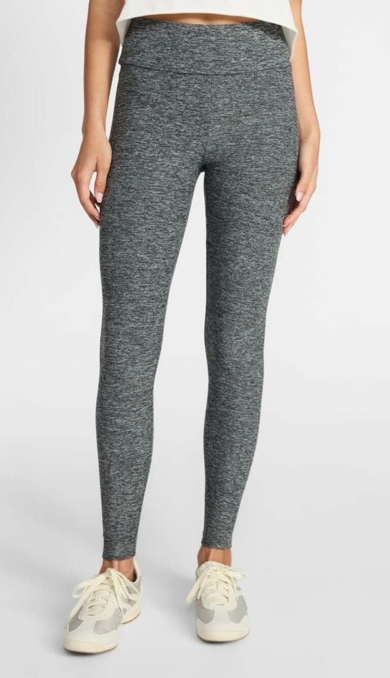 NWT No Boundaries Super Soft Core Heathered Grey Ankle Leggings - Picture 2 of 5